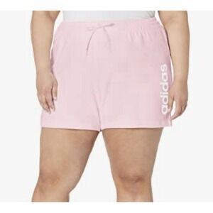 Adidas Women's Plus Size Essentials Linear French Terry Shorts Drawstring 3X New
